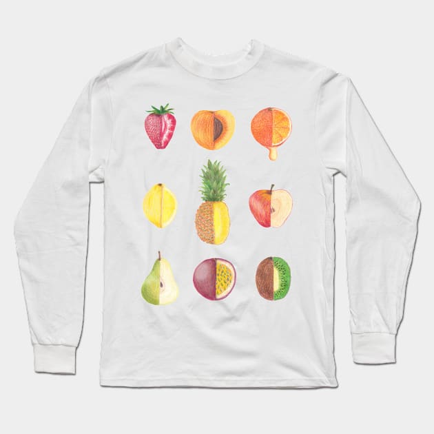 Fruits Long Sleeve T-Shirt by Jean Creative